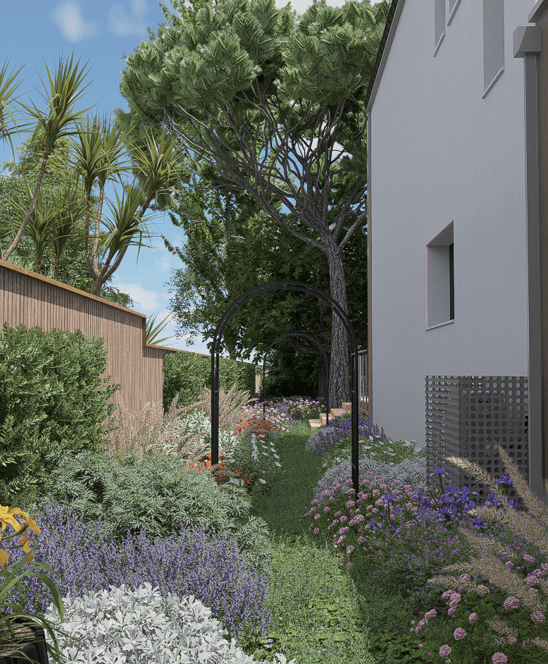Les projets - Concepteur paysagiste 13 conception d'un jardin en couloir
